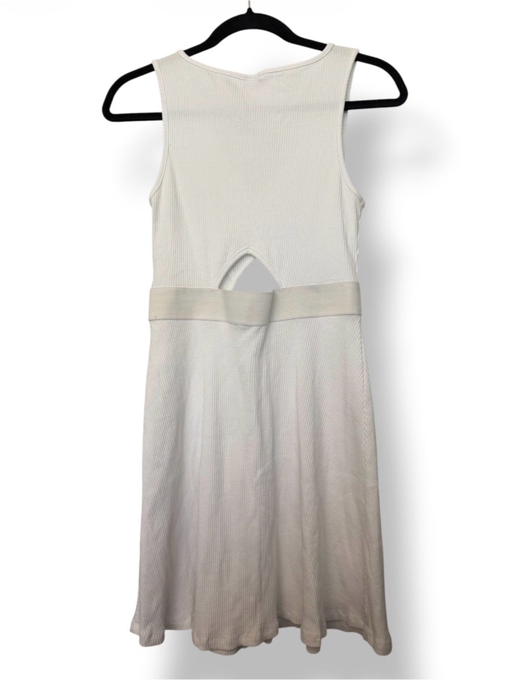 ASOS Ribbed Cutout Mini Dress White - Picture 3 of 5